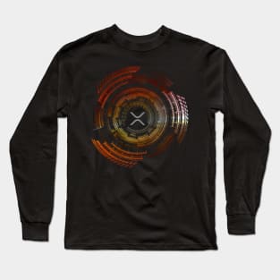 XRP Logo in Sci-Fi Hi-Tech Design Long Sleeve T-Shirt